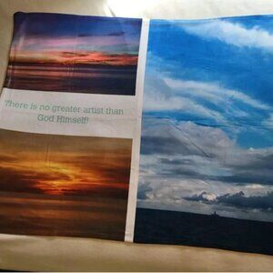 Inspirational Fleece Blanket with Actual Photos Size 47" X 57"